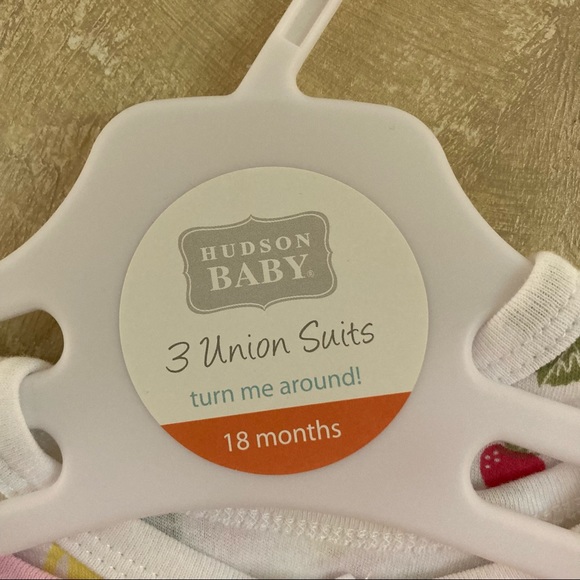 Hudson Baby Onesie Three Piece Lemon and Strawberry Set - Picture 3 of 8